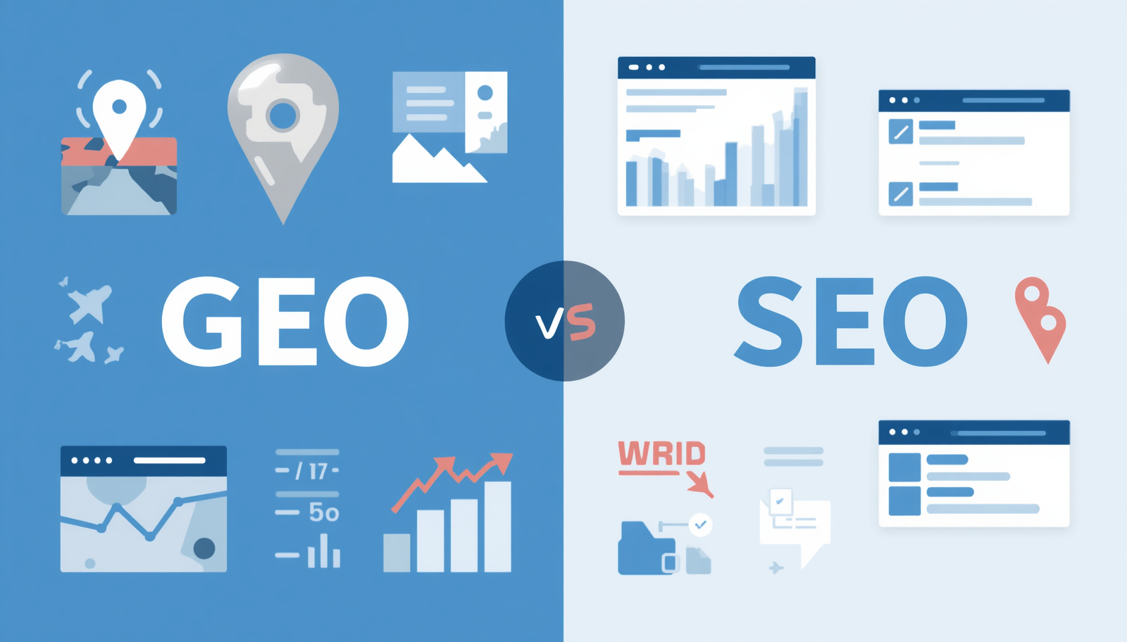 diferença entre GEO e SEO no marketing digital